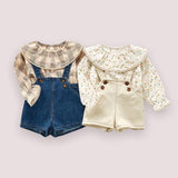 Kyra denim overall set